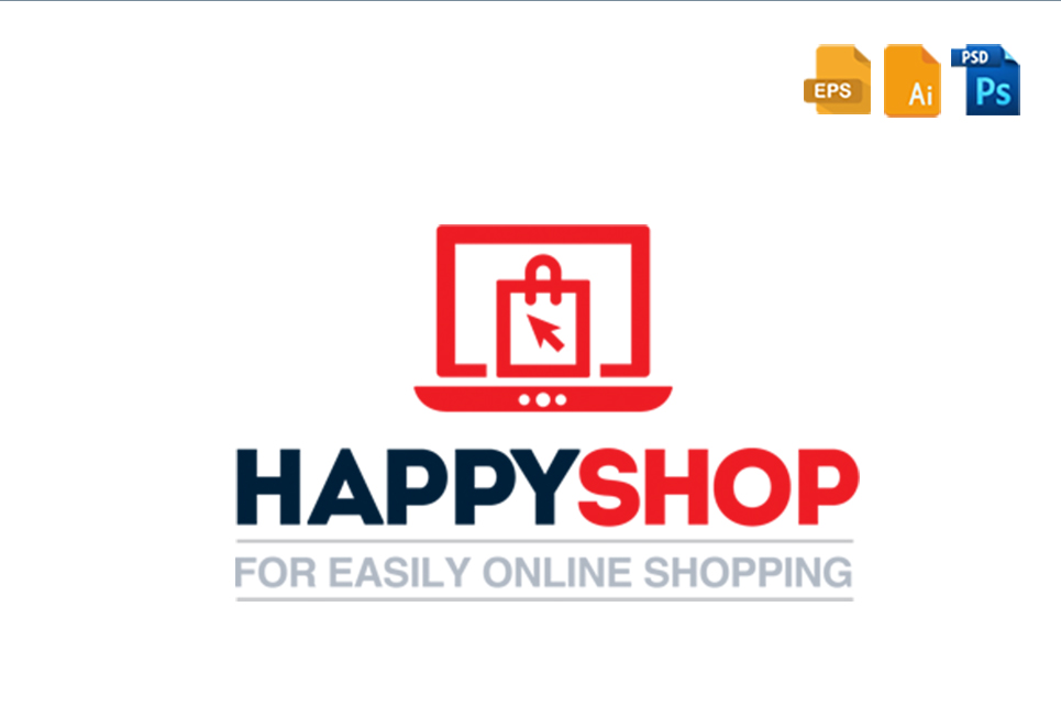 01_HappyShop Logo_red Version